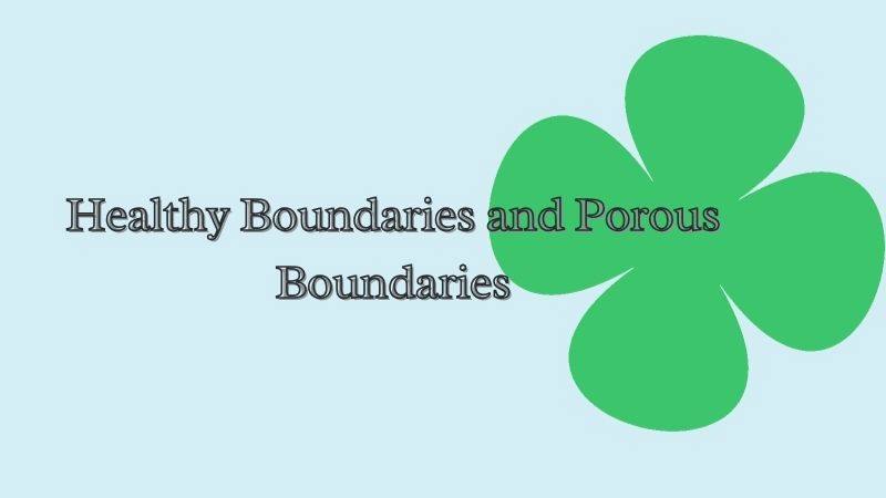 Healthy Boundaries and Porous Boundaries
